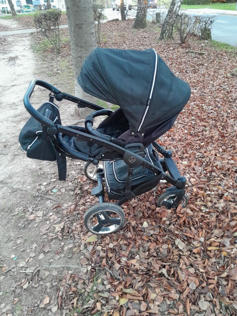 Wózek junama diamond 3w1 z bazą isofix  gondola spacerówka i nosidełko