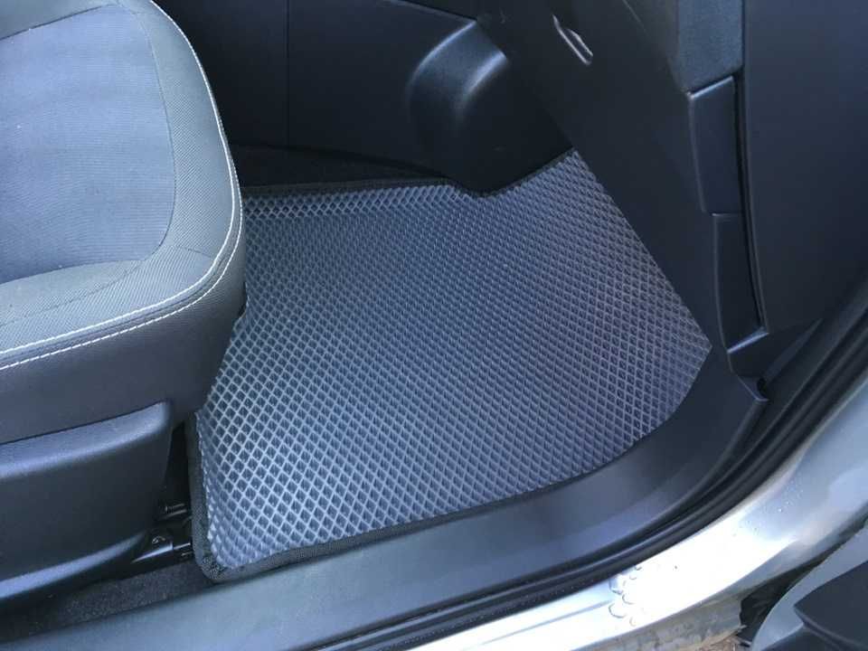3д ева коврики Nissan Qashqai Кашкай 2010 серый черный кант подпятник
