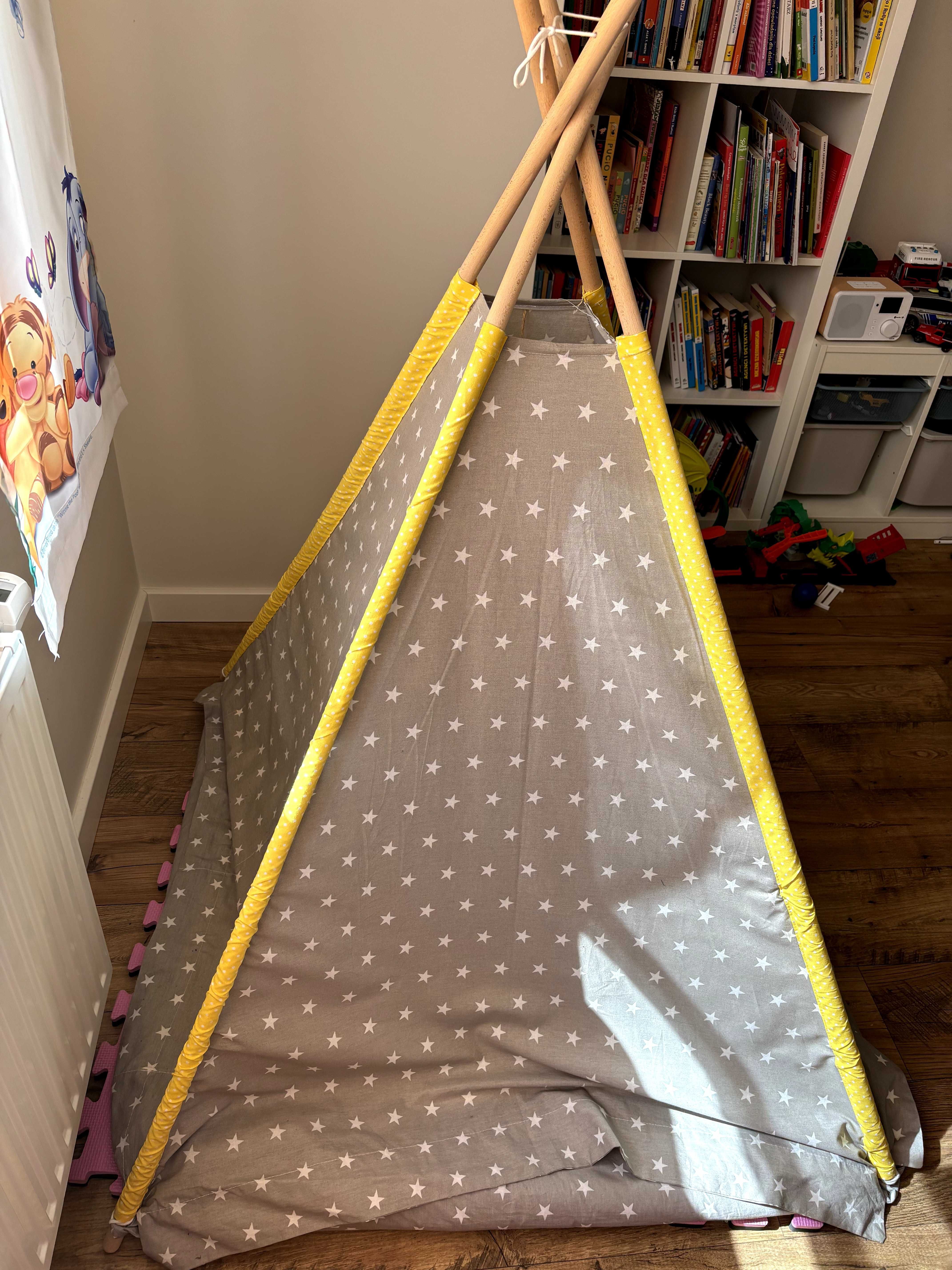 Namiot Tipi Teepee z Matą i 3 Poduszkami - Stan Bardzo Dobry!