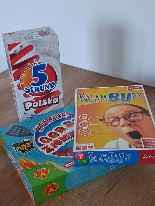 Zestaw gier: Kalambury, Gorący Ziemniak, 5 Sekund Szybka WYSYŁKA !