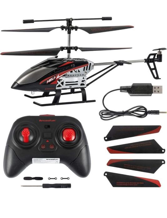 Вертоліт із дистанційним керуванням, запуск/посадка однією кнопкою.
г