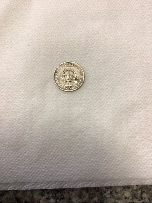 Moeda antiga da India de. 1 escudo 1958 para colecionadores