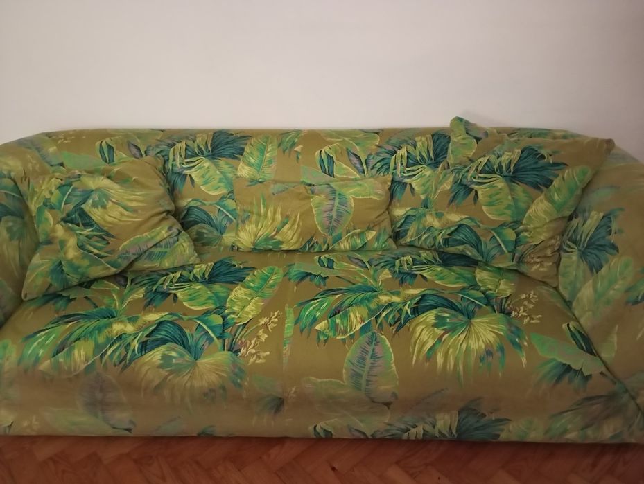 Sofá folhas verdes