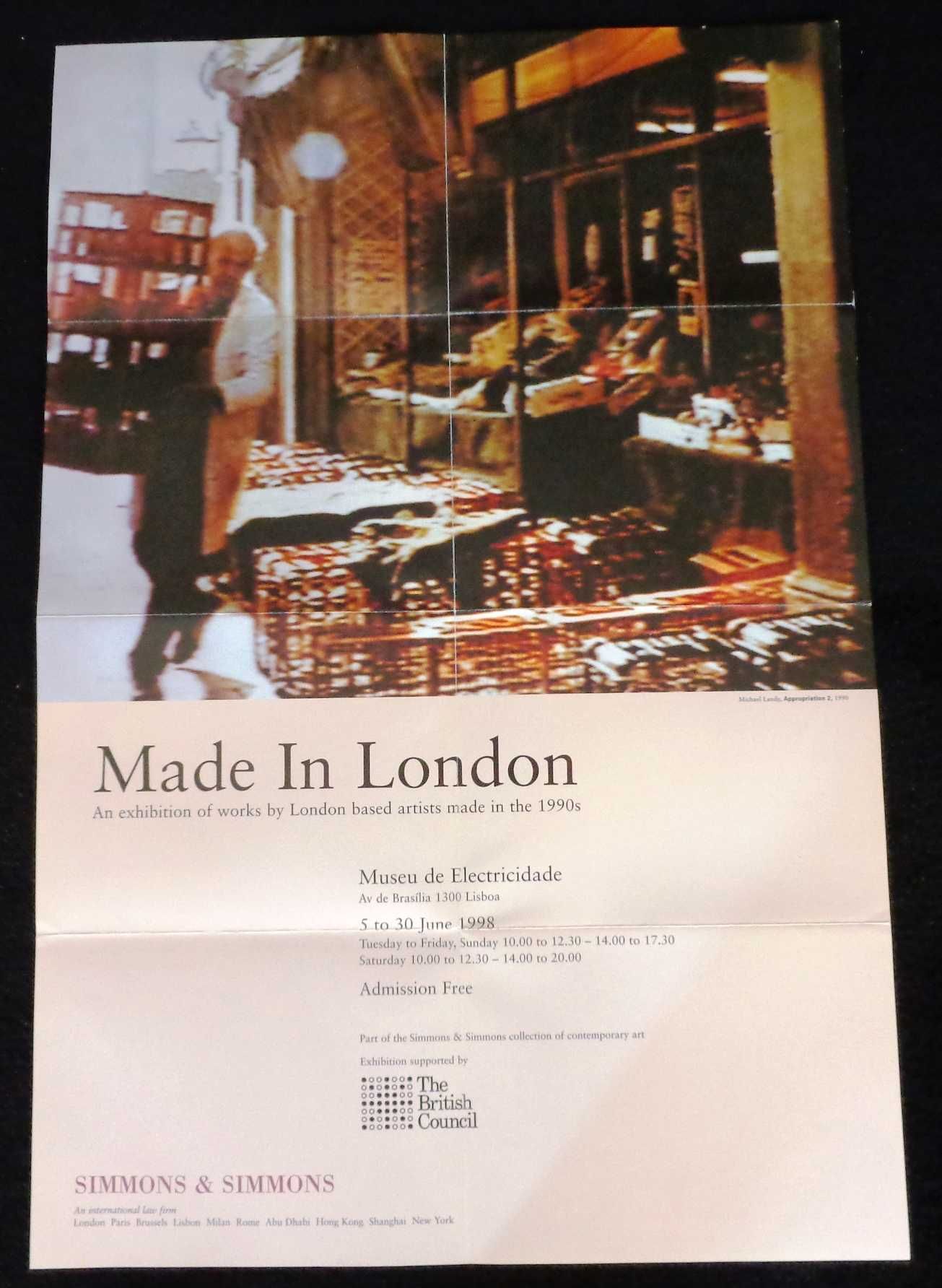 “Made in London” (exposição), cartaz desdobrável