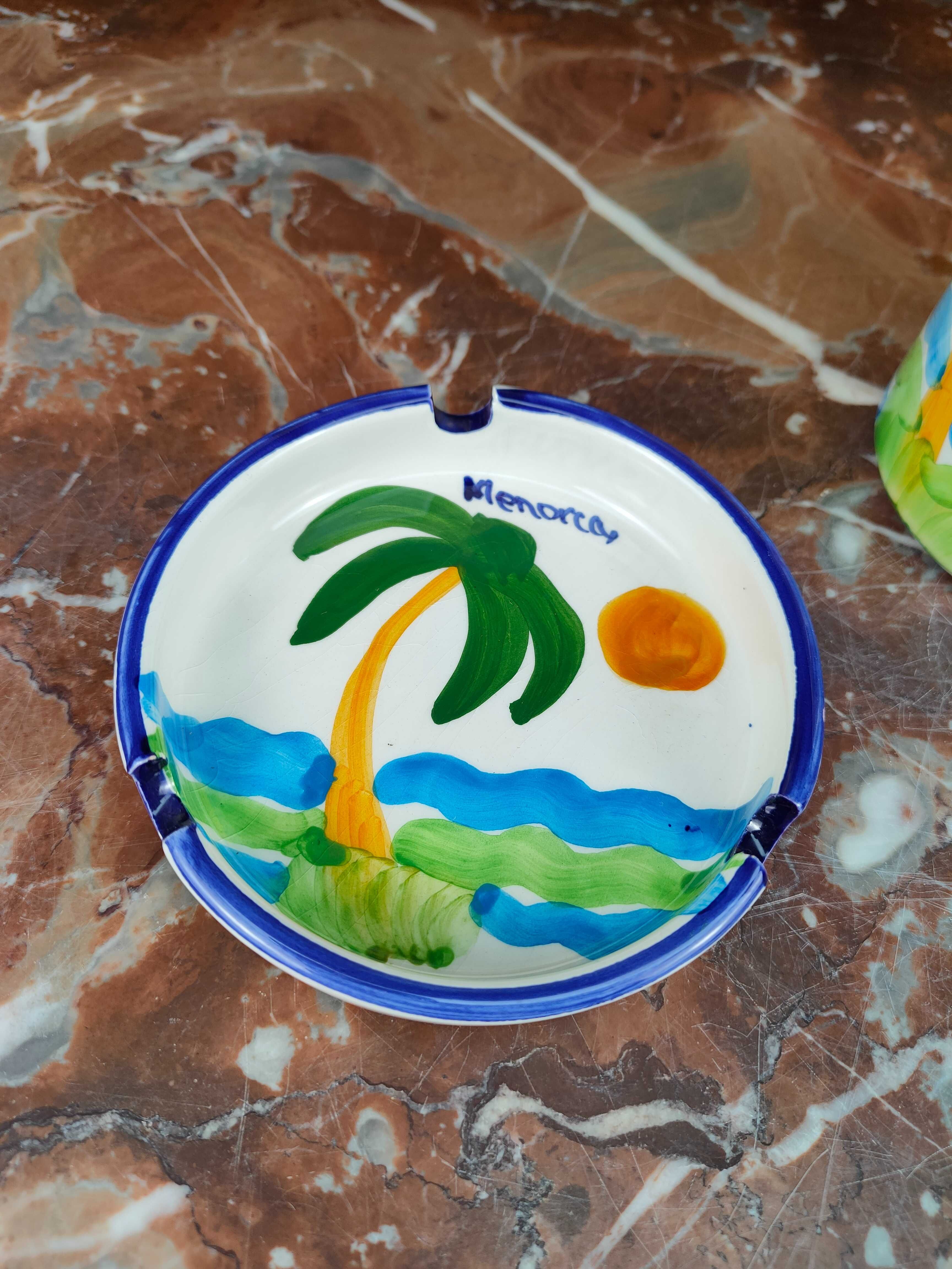 Śliczny ręcznie robiony kubek i popielniczka - Menorca - 320 ml