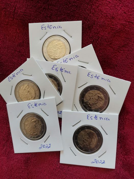 Moeda UNC comemorativa de 2€ - Estónia 2022 Erasmus