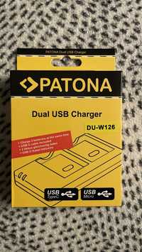 Carregador USB duplo Patona W126 (Fuji)