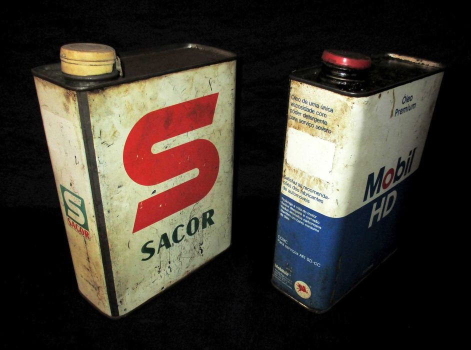 Latas de Óleo Vintage Shell Sacor Mobil