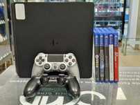 PS4 Slim 500GB CUH-2216A/ 2 pady/ 5 gier/ Grade A/ GW 6msc/Playstation