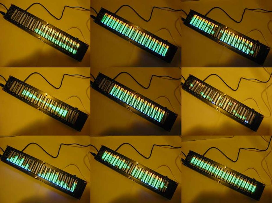 LED 25cm DSP Wskaźnik sygnału procesor + analizator spectrum  korektor