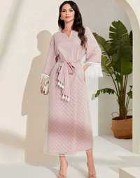 Sukienka maxi dwuwarstwowa z frędzlami SHEIN XL