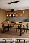 Lampa z drewna handmade •LED Smart sterowanie z aplikacji • Eco loft