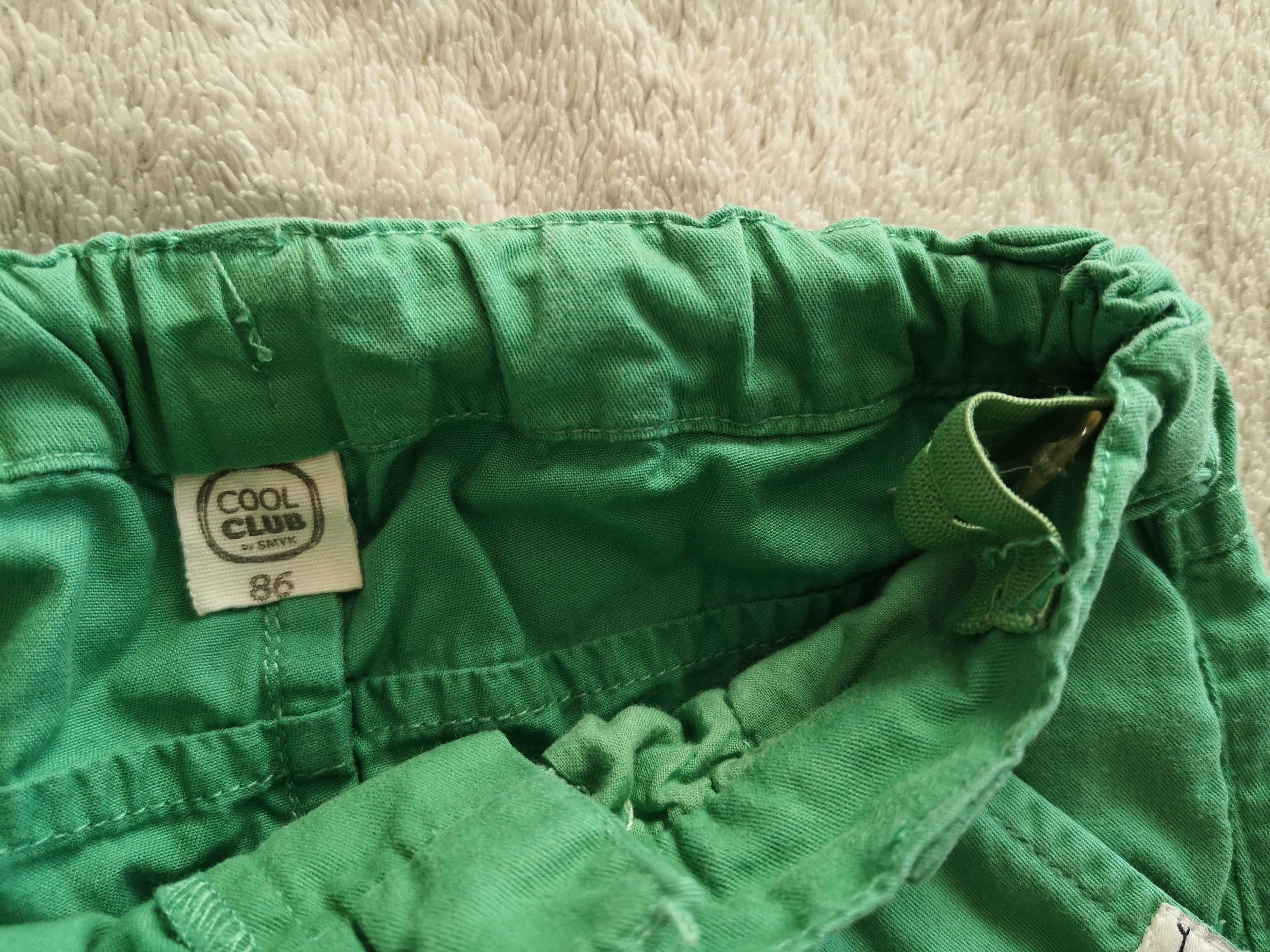 Zielone eleganckie regulowane spodnie Cool Club 86 jak nowe