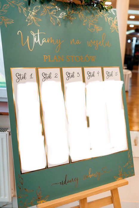 Plan stołów / tablica powitalna 2w1