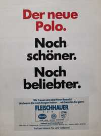 VOLKSWAGEN Polo prospekt niemiecki 1979