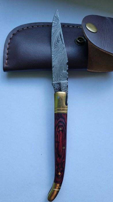 Scyzoryk wędkarski - stal Damasceńska !!! French Laguiole nóż !