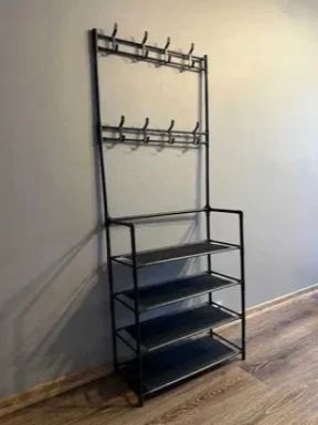STOJAK WIESZAK METALOWY półka na ubrania buty loft