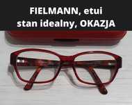 Oprawki damskie Fielmann, czerwone, etui, stan idealny, OKAZJA
