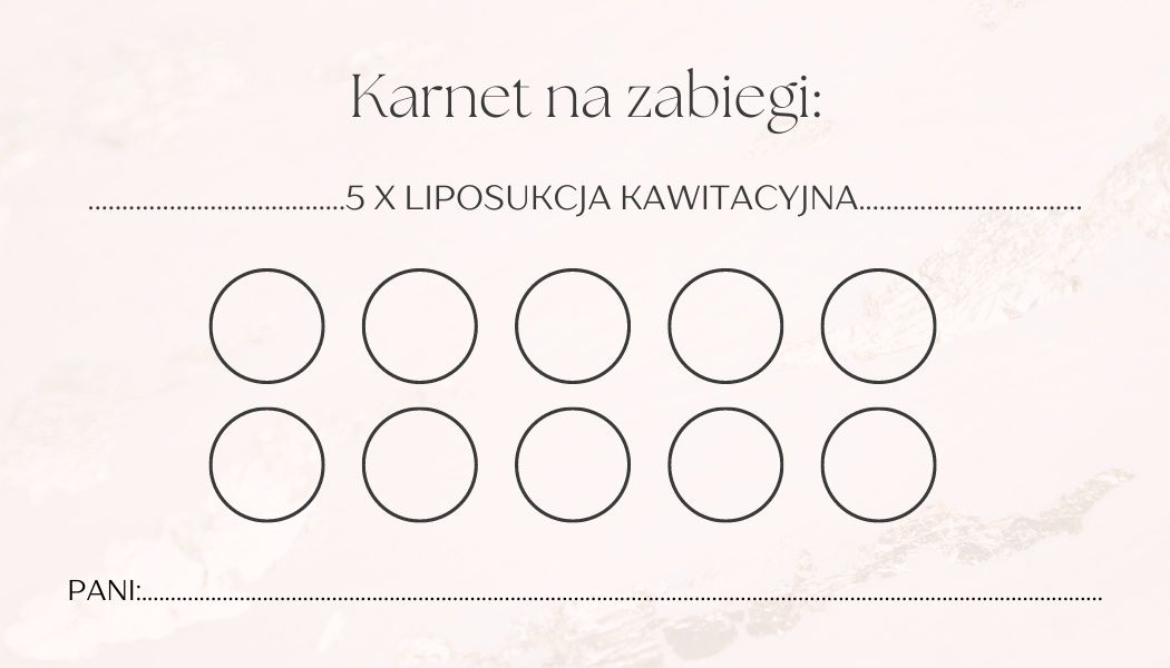 Karnet na 5 zabiegów