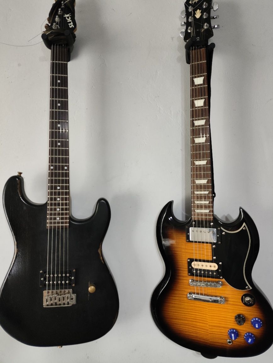 Gitara Slick SL54 T BK oraz gitara Epiphone SG G-400 z twardym casem