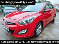 Hyundai I30 48tys.km!! Serwis do2014r. Bezwypadkowe, Jak NOWE! Zarejstr. w Polsce.