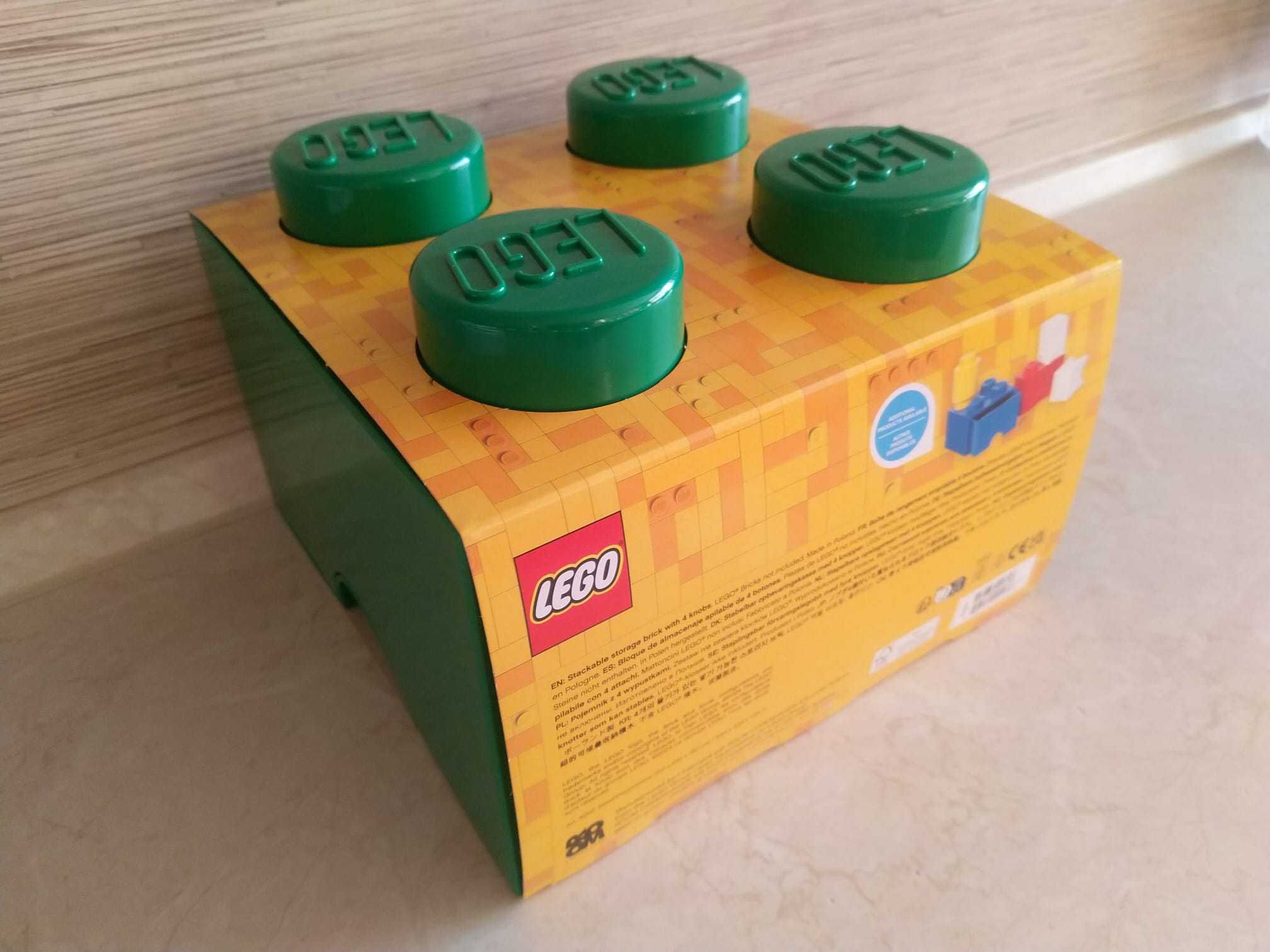 OKAZJA Pojemnik zamykany LEGO pudełko na klocki zielony Wysyłam