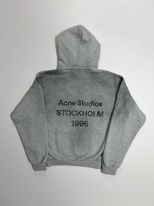 Худи Acne Studios 1996 Stockholm Logo grey Hoodie