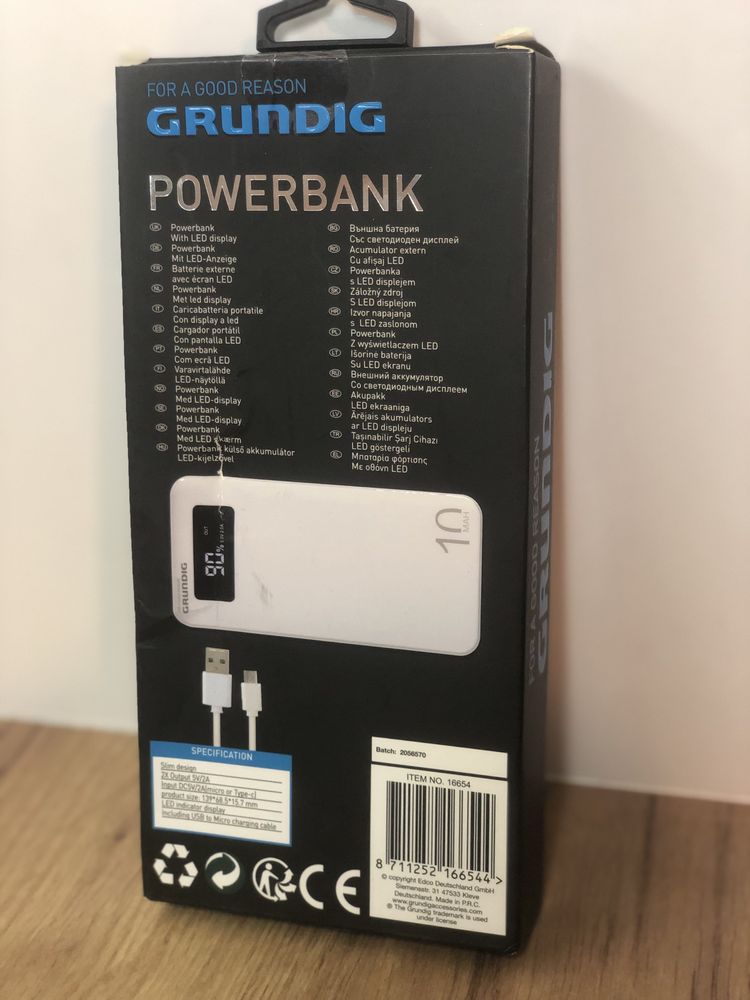 Новий Павербанк Grundig Power Bank 10000мАг