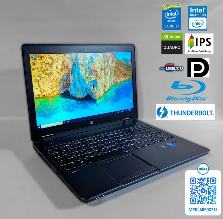 *️⃣HP Zbook 15 i7/4xC/3.4Ghz/FHD_IPS/16G_RAM/500G_SSHD/Nvidia/Blu-ray