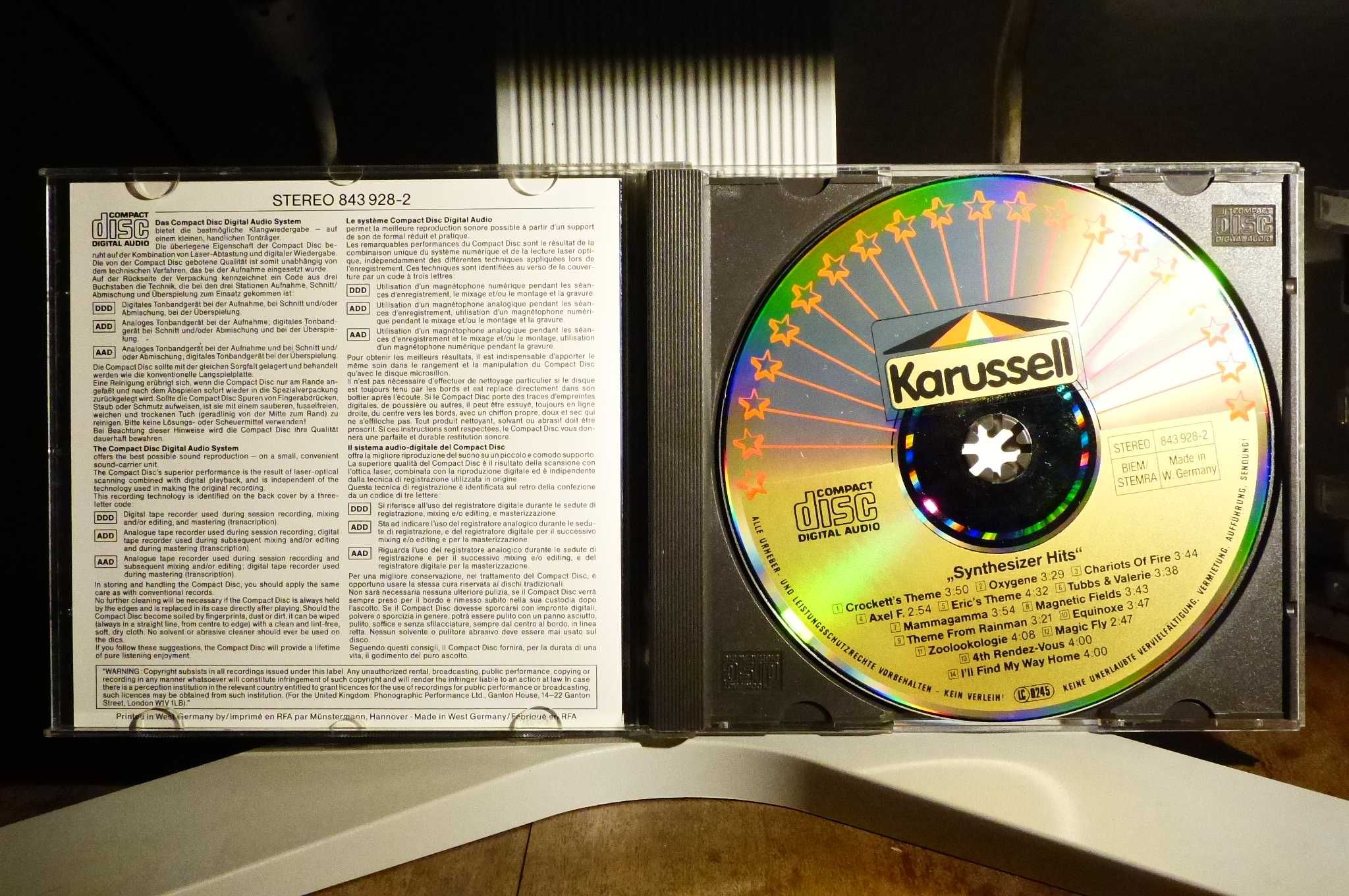 CD Synthesizer Hits - Oxygene Axel F. Equinoxe Chariots Of Fire