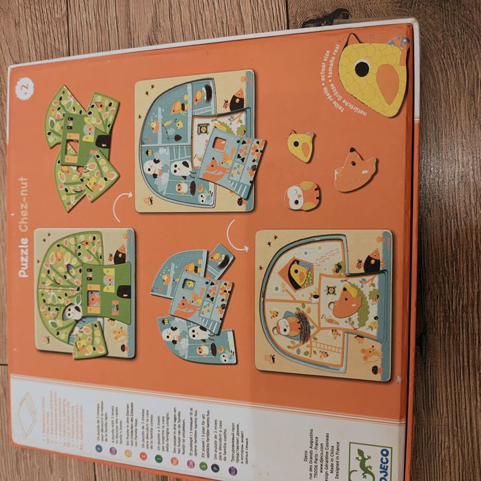 Puzzle dla najmłodszych 3 plansze-drzewo Djeco