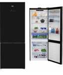 Beko lodówka 70cm czarne szkło