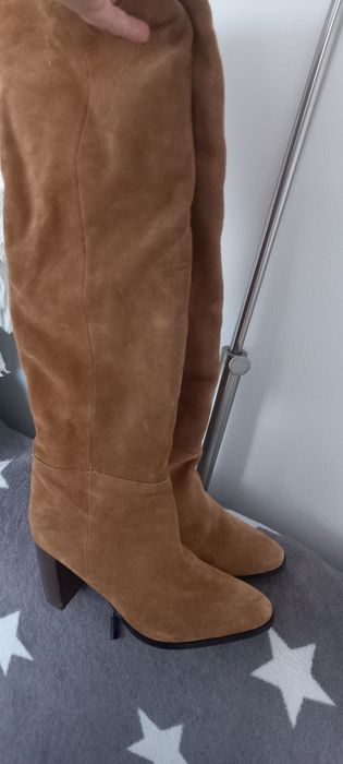 Kozaki długie zamszowe rozm 38