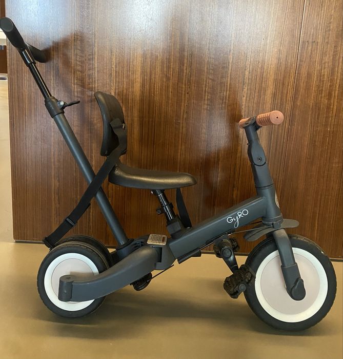 Triciclo Olmitos Gyro 5 em 1 Cinza (como Novo)