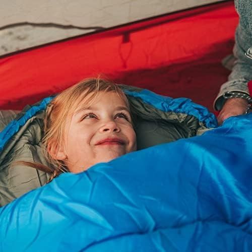 Mallome śpiwór niebieski lekki i kompaktowy dla dzieci i dorosłych