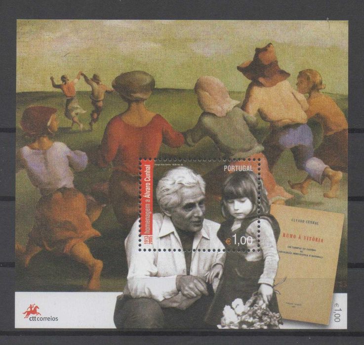 Bloco 322. 2005 / Homenagem a Álvaro Cunhal. Novo.