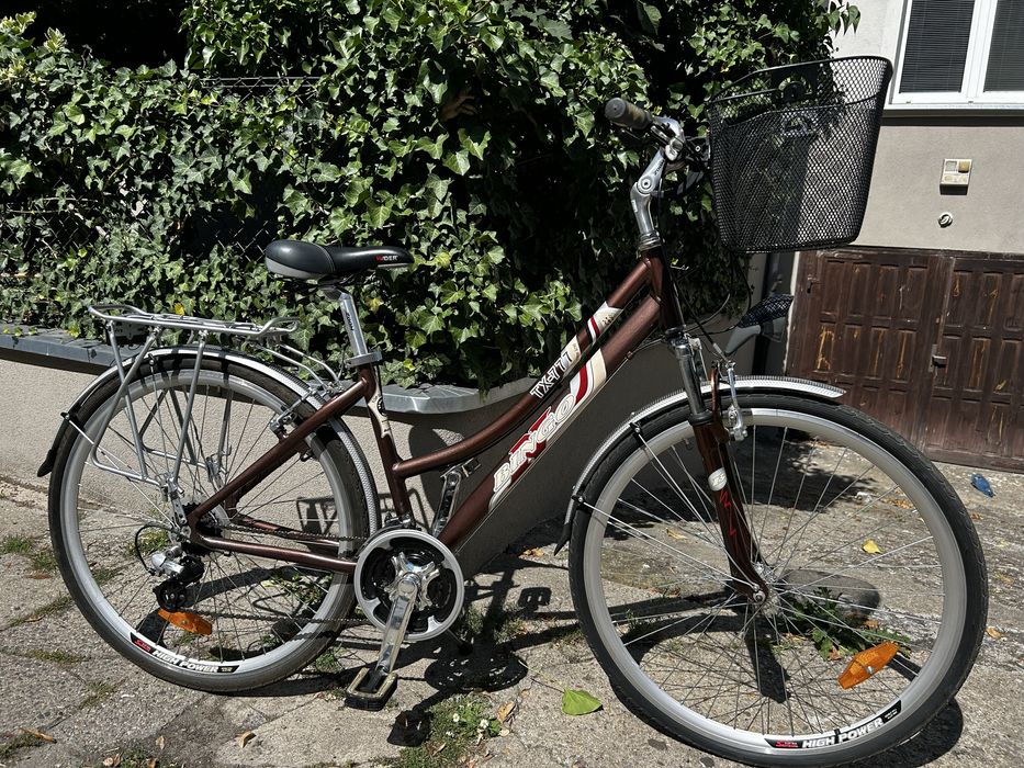 Rower trekkingowy miejski damka po serwisie koła 28