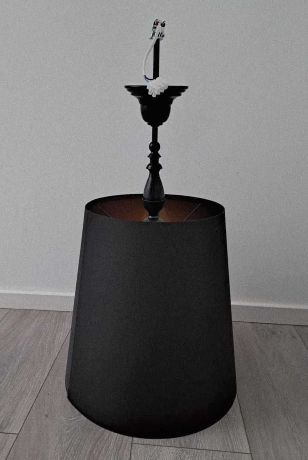 Lampa w stylu loft, czarna, miedziane wnętrze
