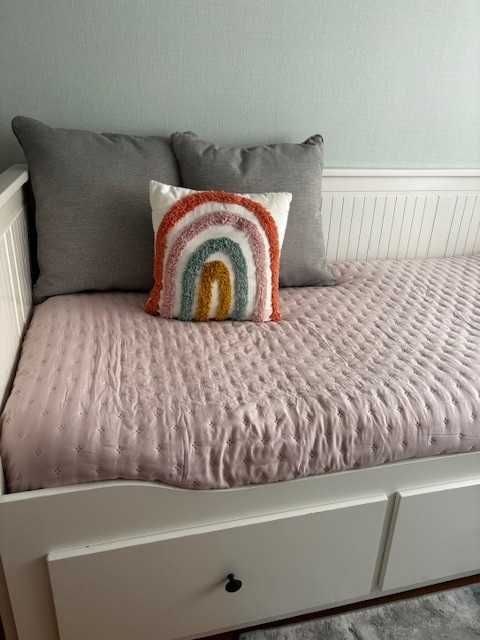 Cama indiv/dupla c/3 gav, branco (Hemnes IKEA) 80/200 + Colchão