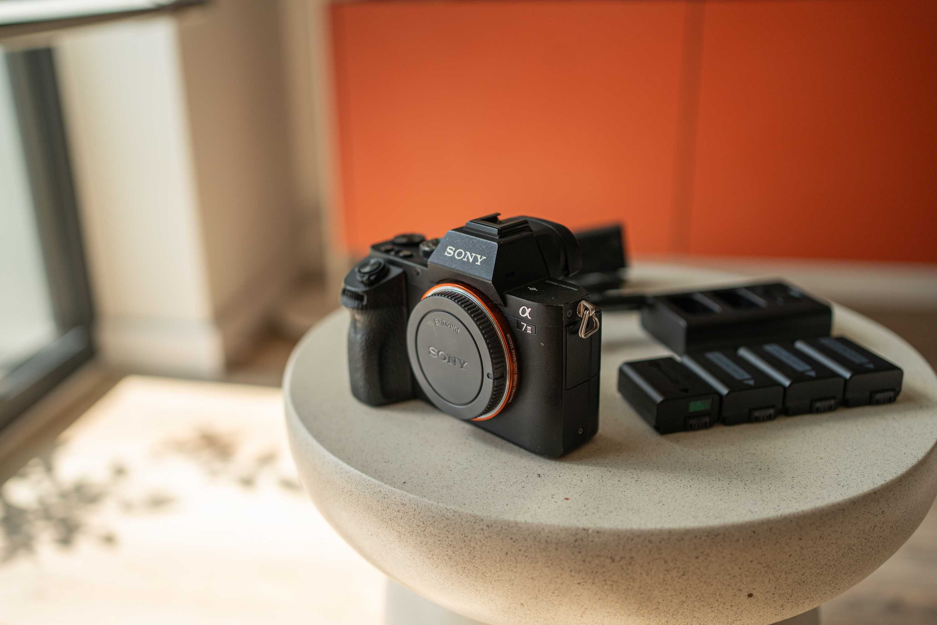 Body Sony A7II bezlusterkowiec FE pełna klatka - 5 baterii- cały zesta