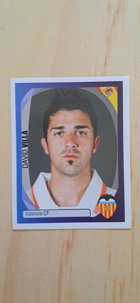 Cromo futebol de David Villa da Panini
