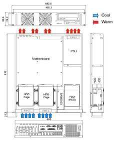 Серверный корпус InPC 2U DL24 Rackmount в стойку 19" дюймов