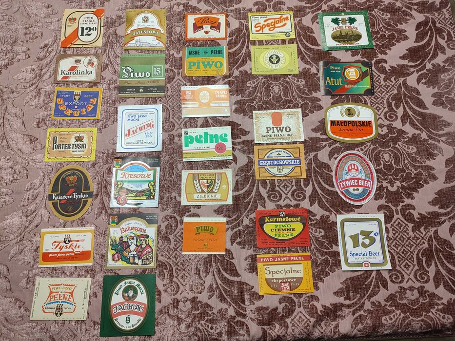 Etykiety z piwa polskich browarów lata 80-te - nowe