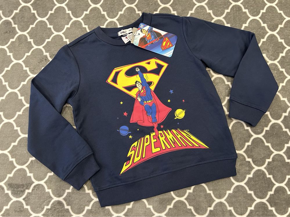 Bluza chłopięca Sinsay 128 Superman Nowa długi rękaw