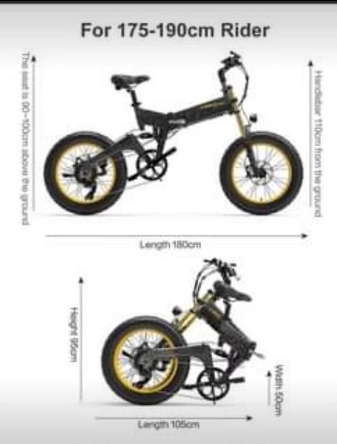 Bicicleta eléctrica dobrável Fat Tires