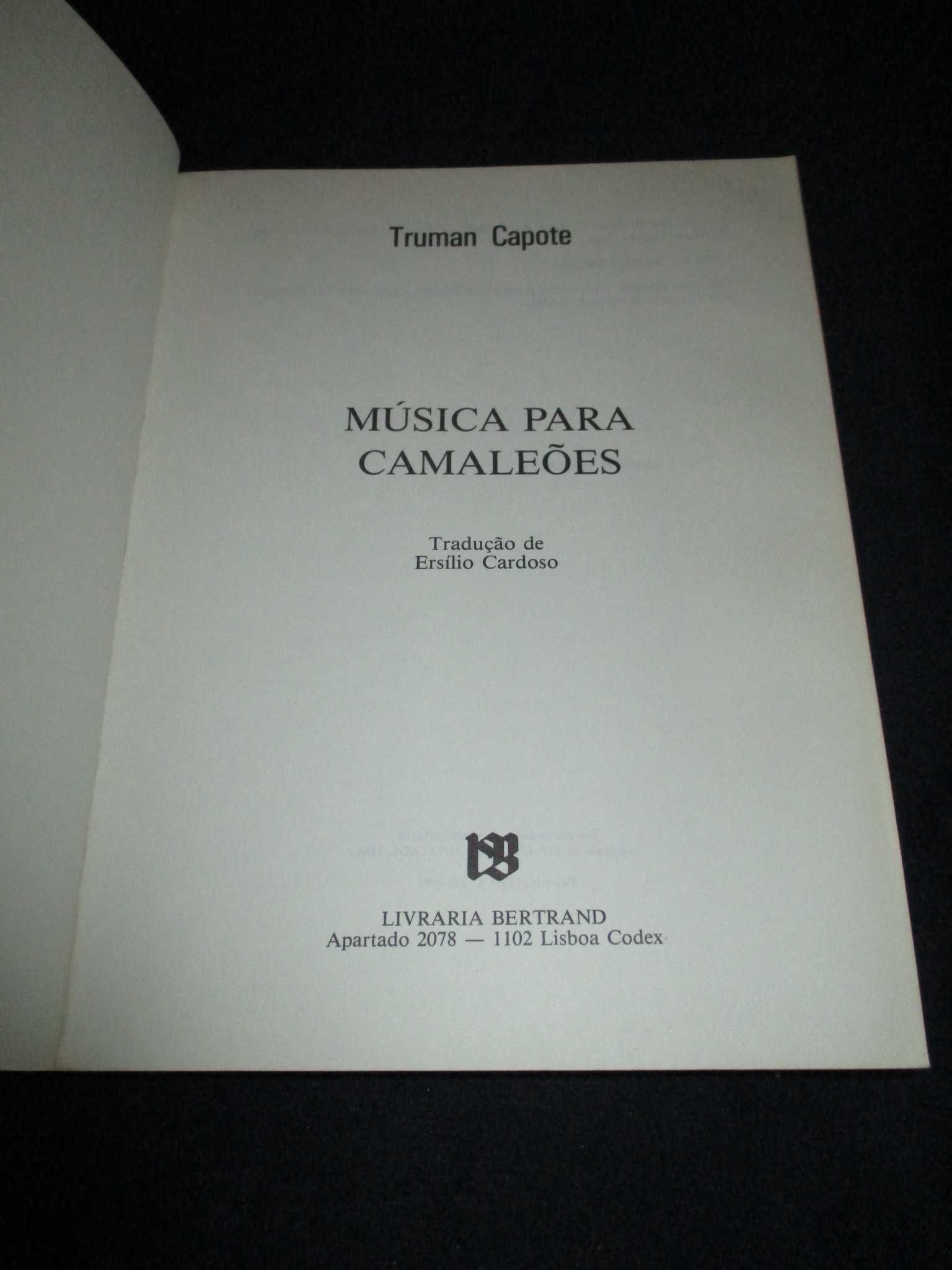 Livro Música para camaleões Truman Capote Bertrand