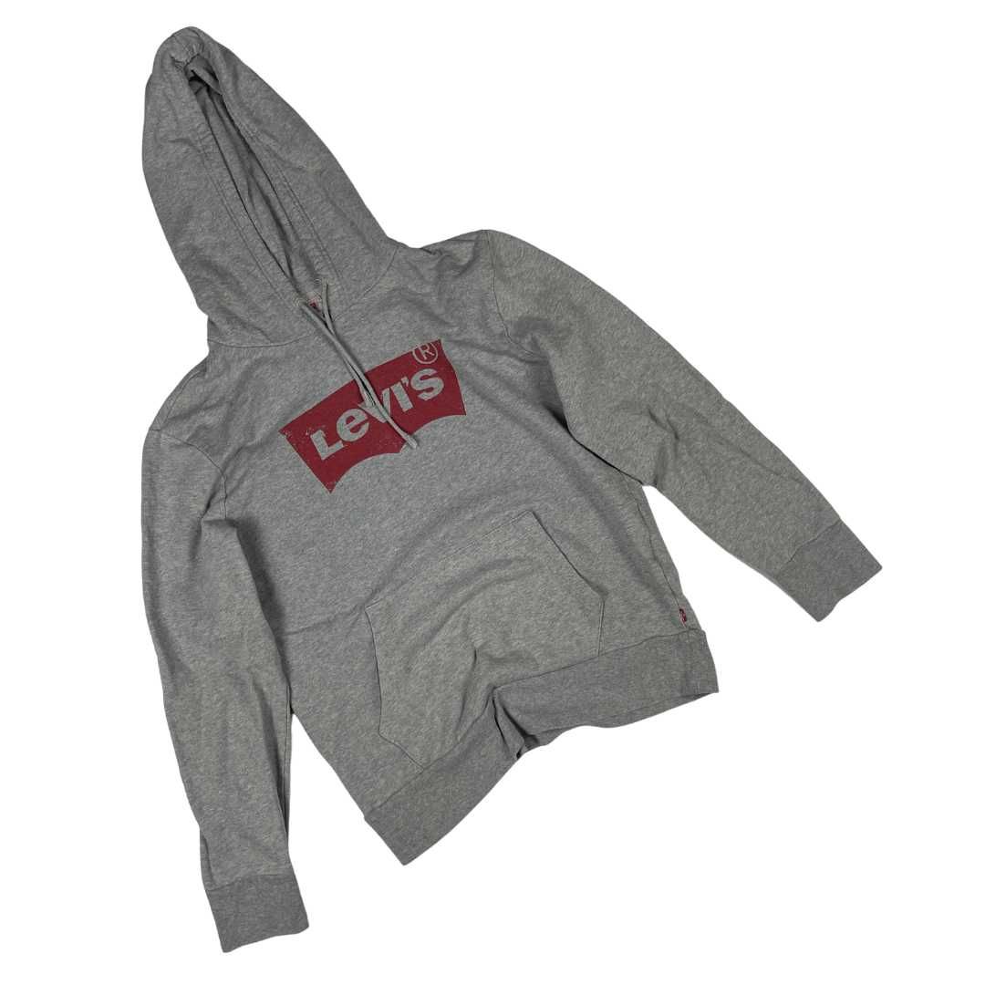 Levi’s szara bluza z kapturem hoodie streetwear y2k retro vintage