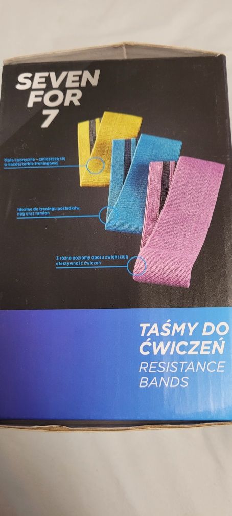 Taśmy do ćwiczeń 3 sztuki  SEVEN FOR 7