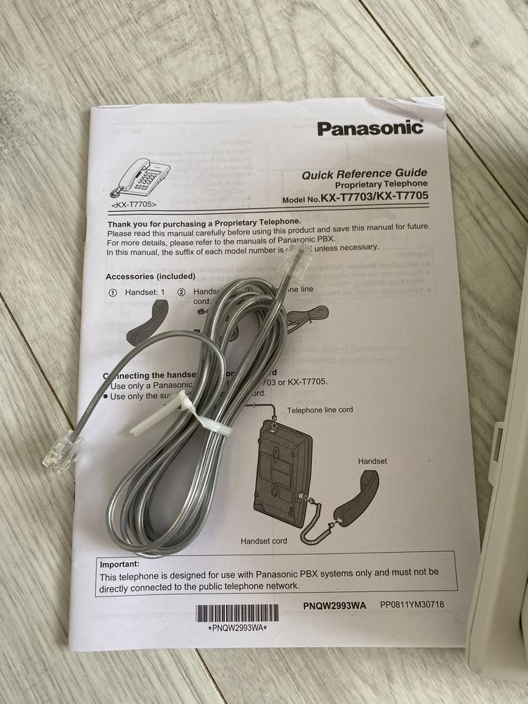 Panasonic telefon przewodowy KX-T7703X