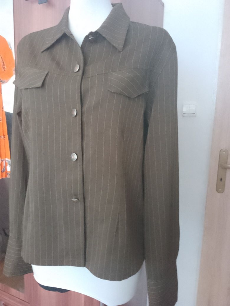 Żakiet marynarka khaki damska